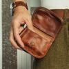 New Hand Polished Vegetable Tanned Leather Wallet, Cowhide Small Card Bag, Compact Coin Purse, Women's Minimalist Bag