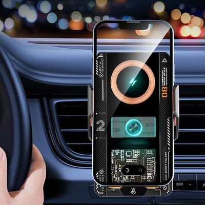 66W Magnetic Charging Mecha Style Automatic Opening and Closing Car Wireless Charging Mobile Phone Holder