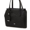 Daks Black Leather Tote Bag With Logo Dcba6f376bk