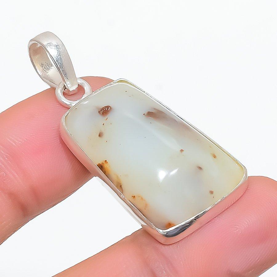 

Chrysoprase Gemstone Handmade 925 Steling Silver Jewelry Pendant 1.58 SU-9668