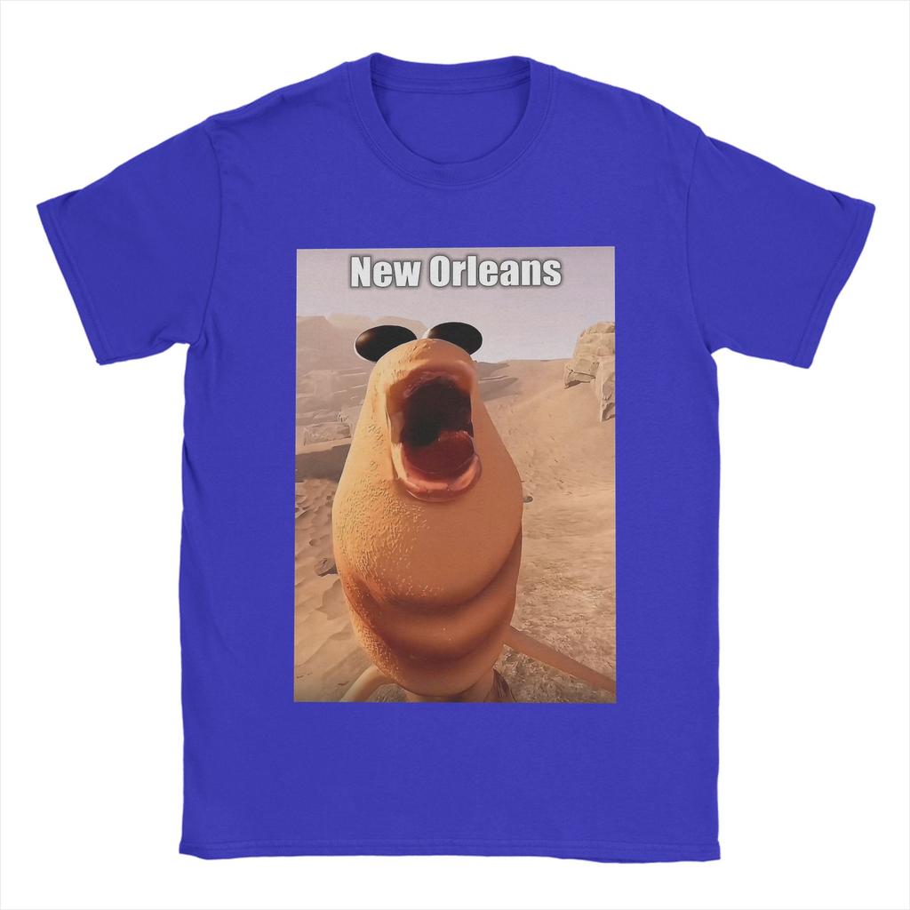 New Orleans Marcus The Worm Men's T Shirts Vintage Tee Shirt Short Sleeve Round Collar T-Shirt Cotton Printing Tops