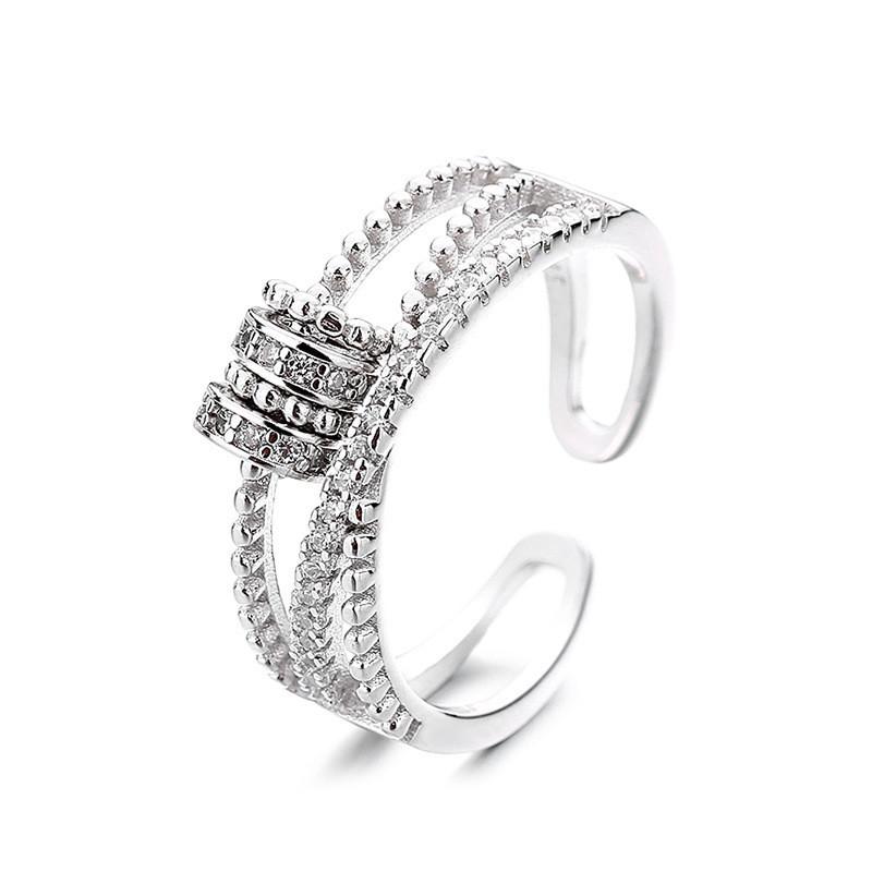 Stylish S925 Silver Ring For Women Fashionable And Anxiety-relieving