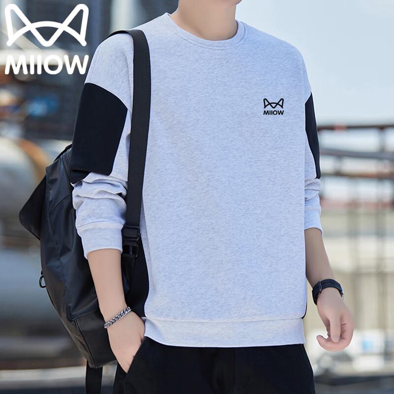 Mao Ren Men's Casual Pullover Long-Sleeve Crewneck Sweatshirt