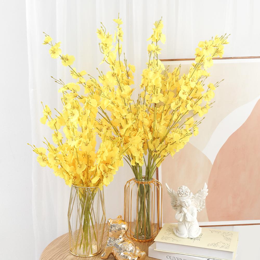 46/85CM Yellow Artificial Flowers Bouquet Silk Fake Flowers for Home Room Decor Garden Wedding Decoration Outdoor Vase Ornament