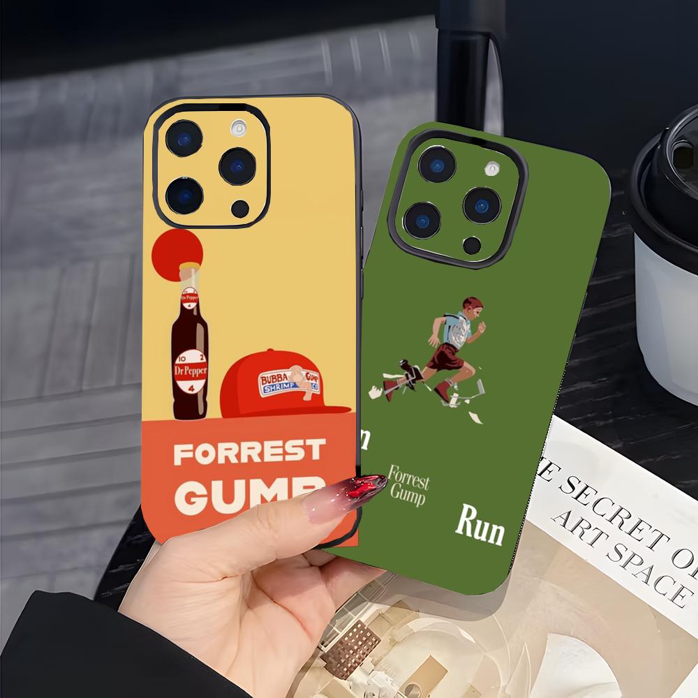 Classic Feel-Good Movie F-Forrest Gump Phone Case Black Matte Thin Phone Case For iPhone17 16 15 14 13 ProMax