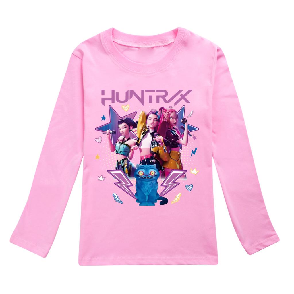 Kpop Witch Hunting Boys Girls Comfortable Soft Cute Style Printed Cotton Long Sleeve Daily T-shirt