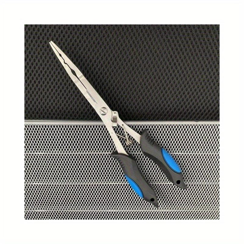 2pcs 11.8in Multifunctional Luya Pliers Stainless Steel Fishing Pliers Fishing Accessories Fish Mouth Pliers Hook with Rubber Handle
