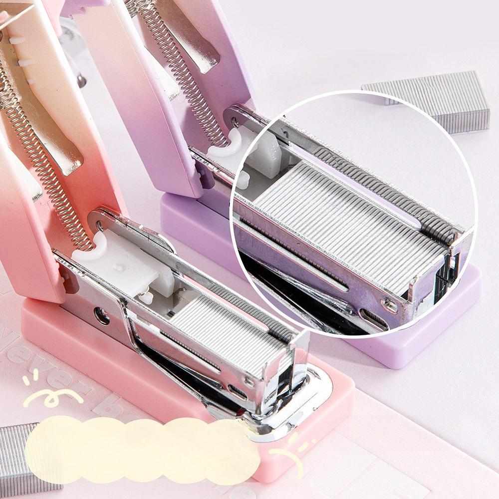 Gradual Gradient Macaron Color Mini Cat Paw Easy-to-use Stapler for Student Office Portable Binding Supplies Stapler