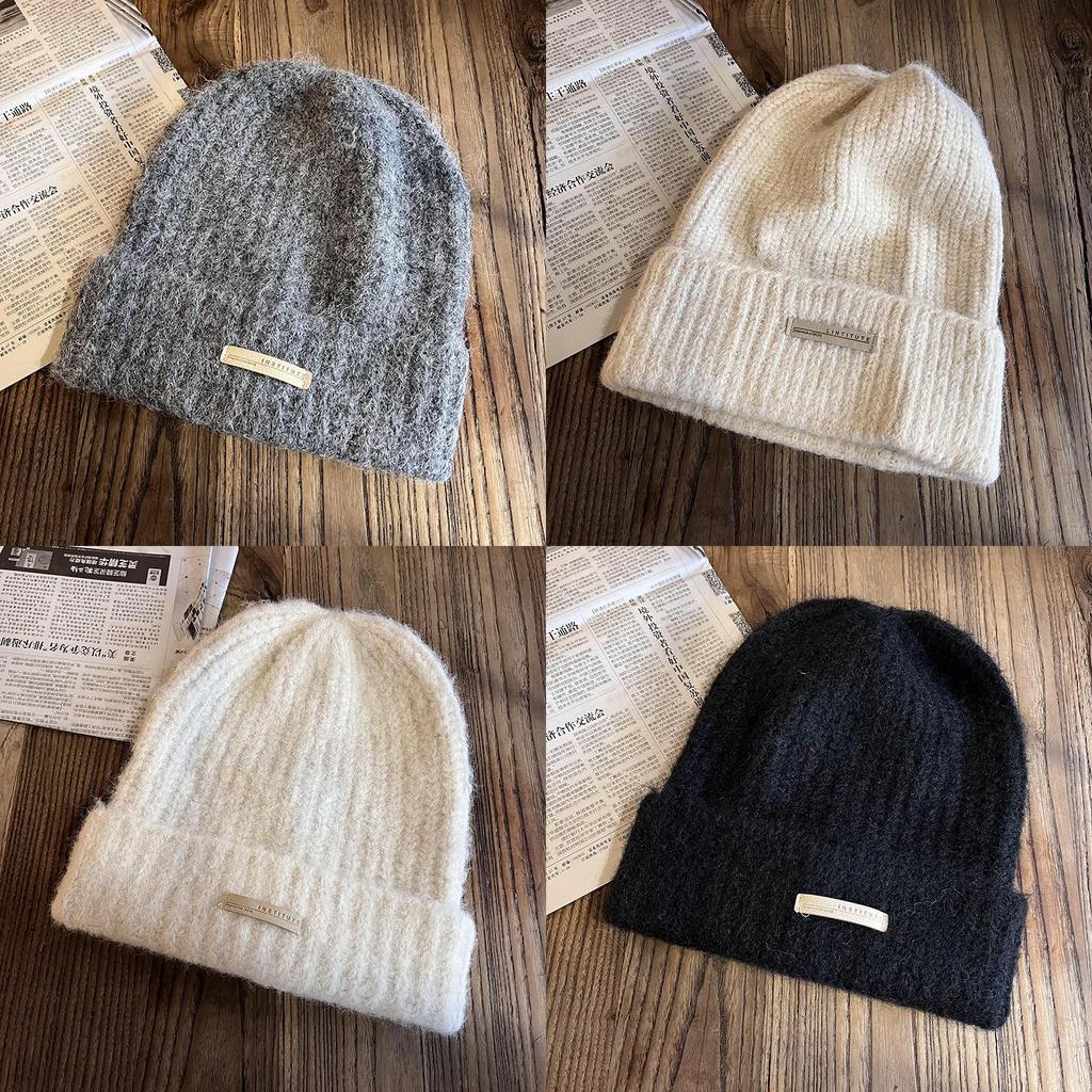 Warm Knit Hat For Women With Solid Color Design For Winter Casual Warmth