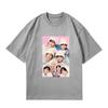 Stray Kids 5 O'Clock 5. Fanmeeting T-Shirt Kpop Merch Unisex Kurzarm Grafik-T-Shirt Retro Lässig Streetwear Oversize Oberteile für Kpop-Fans Geschenk