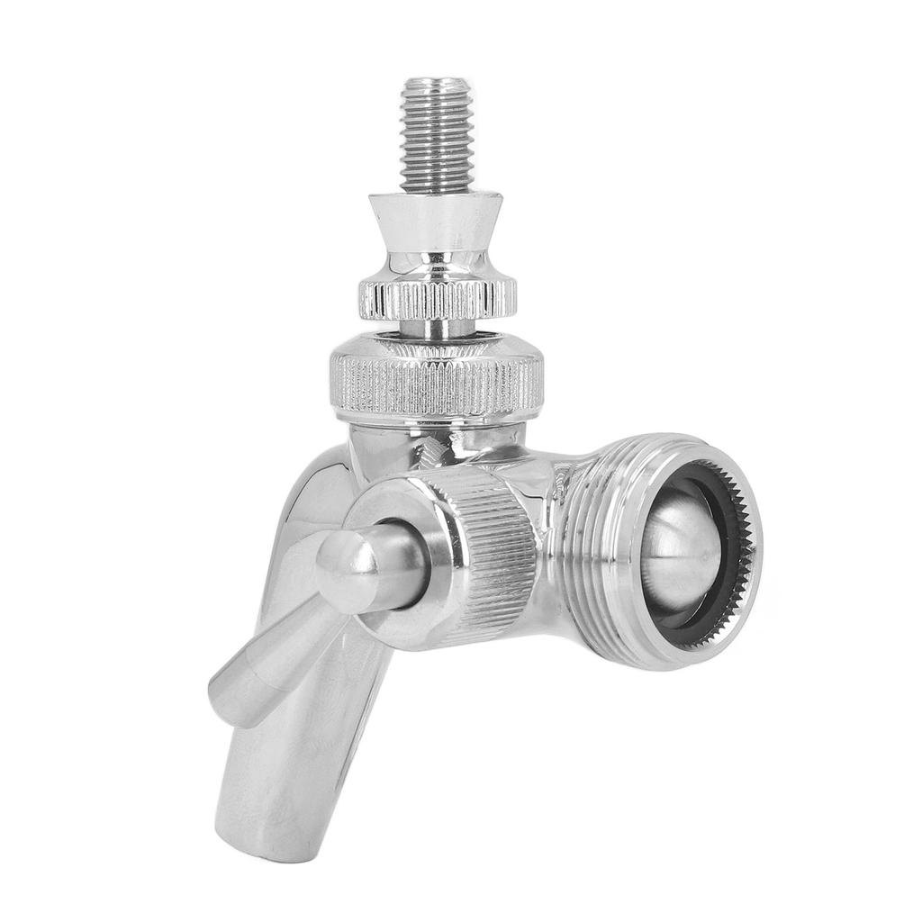 Bierfluss-Regelhahn Edelstahl Bierzapfhahn mit Staubschutzgriff für Heimbrauen
