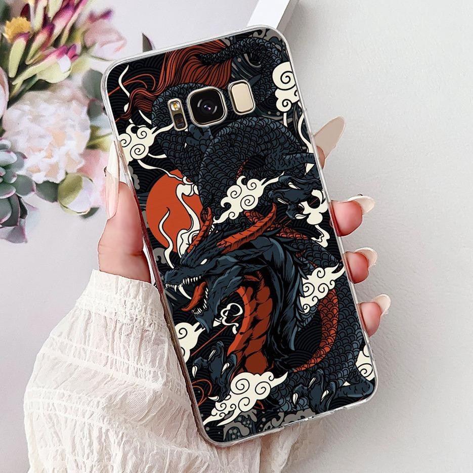 For Samsung Galaxy S8 Plus Case SM-G955F Luxury Flowers Painted Cover Soft Slim Phone Case For Samsung S8 S8+ GalaxyS8 Plus Bags