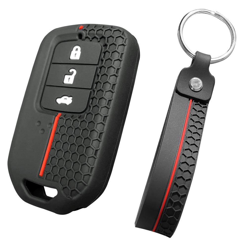 Silicone Key Case Holder for Honda SRV 2021 CR-V Civic 4d 2015 2016 2017 Inspire Key Cover 3Button Remote Smart Case for Keys