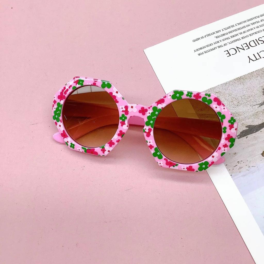 2026 UV400 protection trend Boys and girls Children's sunglasses New children's sunglasses Fashion wrapped flower
