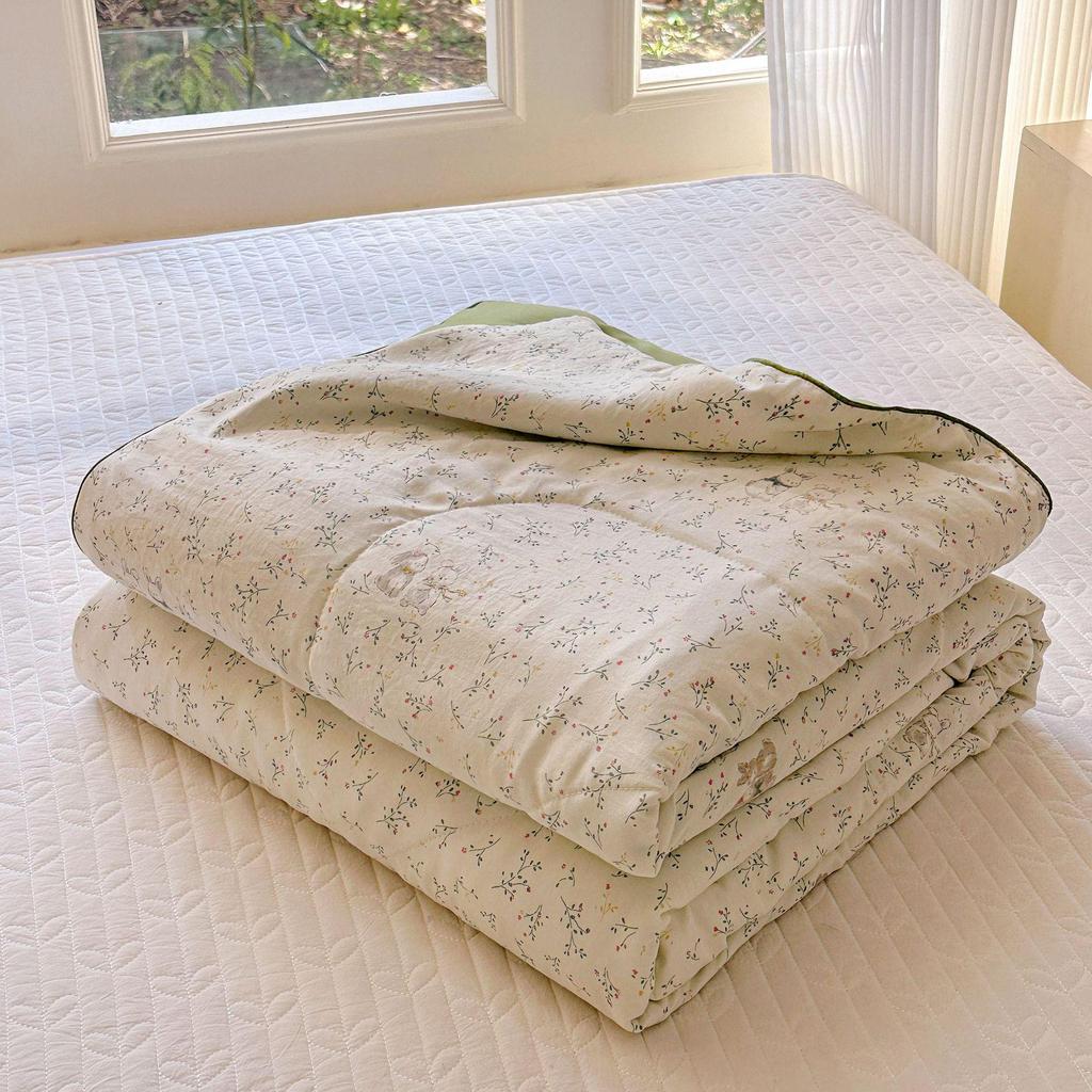 Class A Summer Cool Quilt: Double Yarn for Mother & Baby - Lightweight Air Conditioning Quilt for Kids, Students, and Dorms