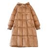 Winter 2025 Plus Size Women's Knee-Length Cotton Hooded Coat