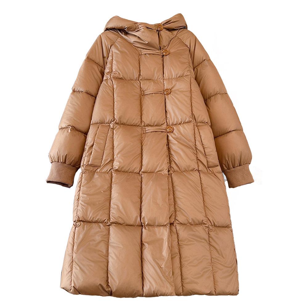 

Winter 2025 Plus Size Women s Knee-Length Cotton Hooded Coat 2XL (For 130-160 jin)