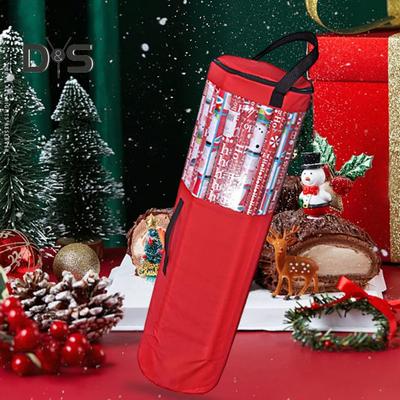 Gift Wrapping Paper Storage Bag Organizer with Handle Zipper Closure Large Capacity Waterproof Portable Wrapping Paper Holder