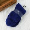 Men's Solid Color Half-Velvet Coral Fleece Warm Sleep Socks