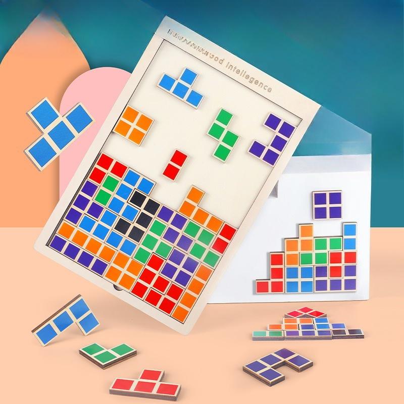 Bai Fen Bai Dolls And Toys Kids Tetris Hand Grab Default Wooden Fun Cognitive Wooden Numbers Puzzle Plane Puzzle
