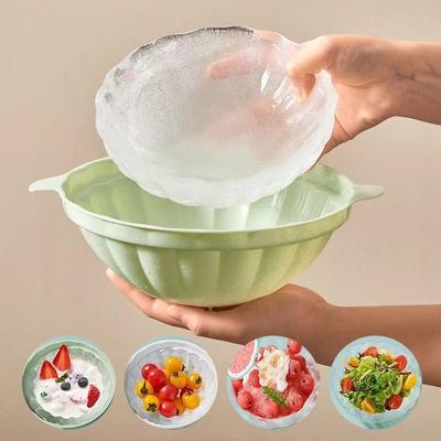Stampo Ciotola di Ghiaccio Plastica Fai da Te Creativo Produttore Cubetti di Ghiaccio Con Coperchio Stampo Vassoio Cubetti di Ghiaccio Forme Cucina Cubetti di Ghiaccio Festa Gelato