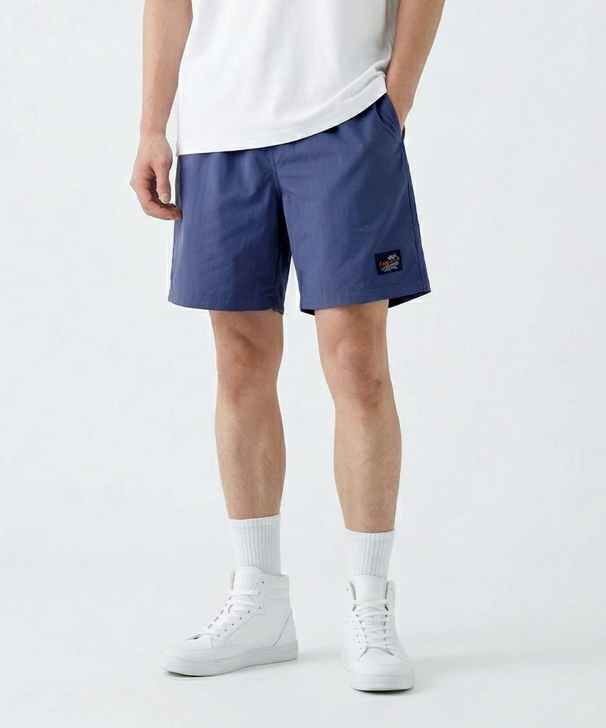 EZBUY [2Pack] Unisex Wave Code Taslan Summer Half Pants 8 Colors (Type A)