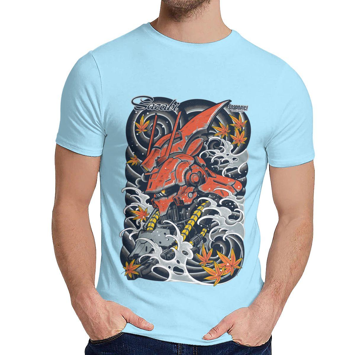Slim Gundam Gunpla Robot Short Sleeve Unisex Retro Style Msn 04 Sazabi T Shirt Nice 3XL