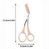 Stainless Steel Precision Eyebrow Scissors with Built-in Comb Manual Grooming Tool Compact & Portable, Plastic Handle For Brow Shaping
