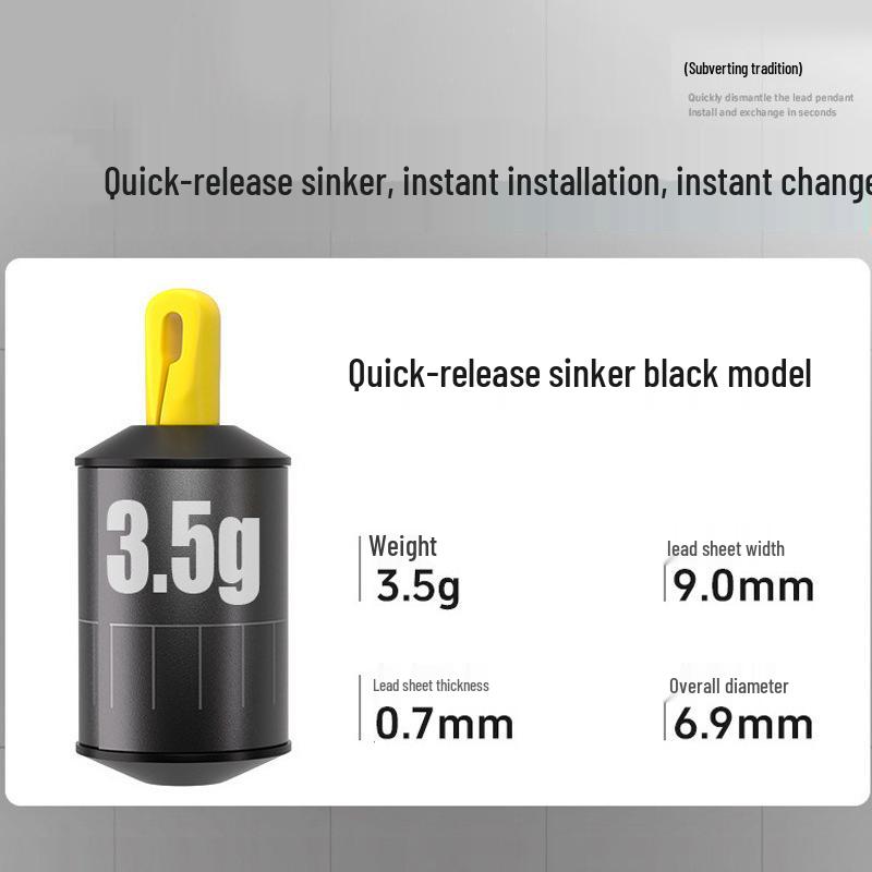 Szybko wypinany ołów wędkarski: Odpinany, Gwintowany, Płynnie Przesuwany, 1,5-6g, Pogrubiona Konstrukcja Przeciwwybuchowa