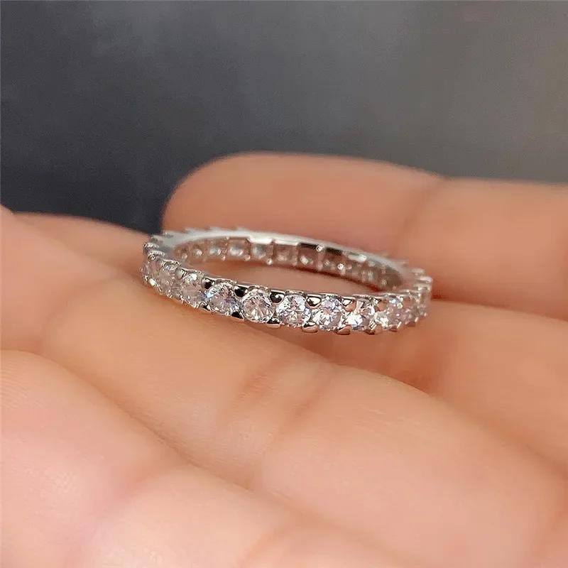 New Starry Sky Full Circle Zircon Women's Ring, Paired with Sparkling Light Luxury Fashion Jewelry Accessories