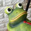 Vyrobeno v Portugalsku Frog Green Terracotta Figurka Red Tie Garden Object Happy Purring Frog pto-1003g