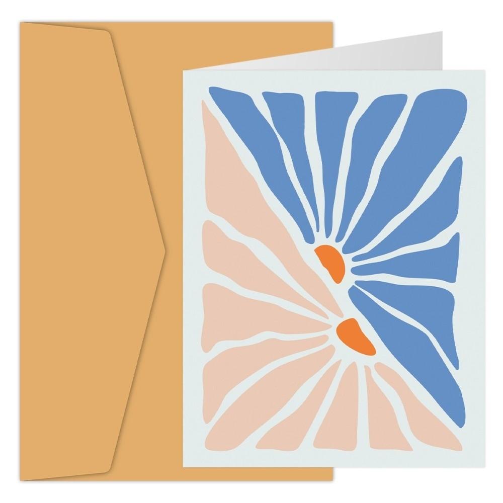 12/24pcs Abstract Floral Thank You Cards Set Boho Style Thicken Blank Note Cards with Envelopes 20x15cm Greeting Cards