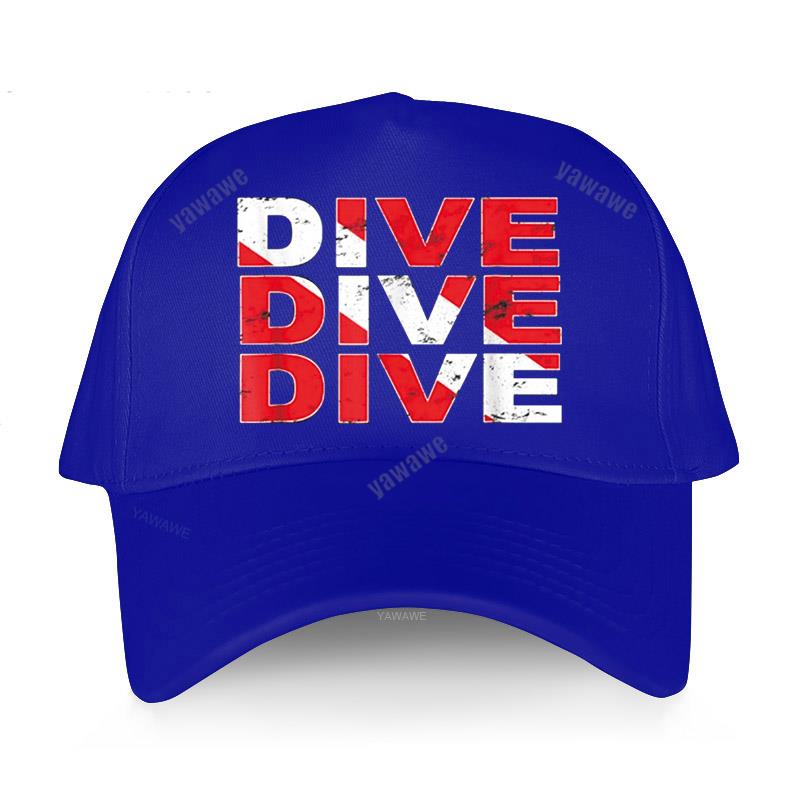 New Arrival Solid Baseball Caps Men Summer Breathable Golf Hat DIVE - Diver Flag Teens Fashion Brand Cap Female Leisure Hats