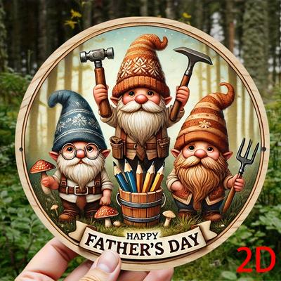 2d Flat 20*20cm Vintage Wooden Father'S DaySign Happy Father'S Day", Rustic Wall Decor for Home, Office, Cafe - Ideal Gift for Father'S Day, Office
