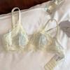 Xinbangbang Floral Lace Bra: Summer Thin Style, Rabbit Ear Cup, Breathable Design for a Sleek Look