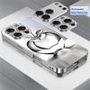 Transparent Fruit Electroplated Silver Phone Case For iPhone 17Air 17 16 15 14 13 12 11 Pro Max Plus 16E XR 7 8 X Xs Glass Cover
