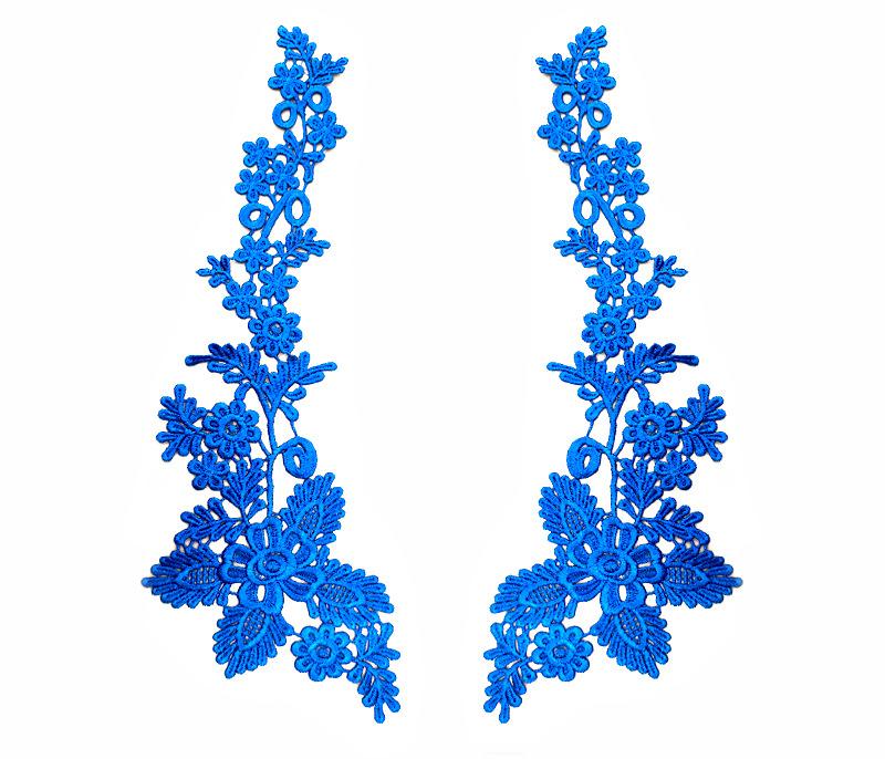 Polyester light embroidery lace symmetrical clothing lace accessories water-soluble hollow embroidery flower strip cloth sticker