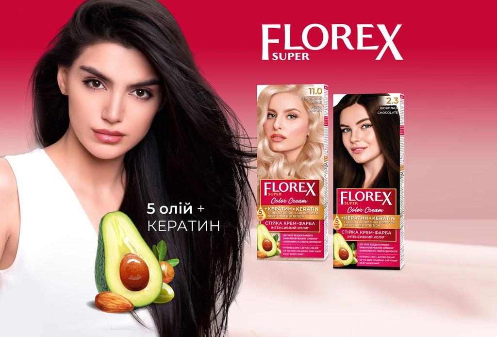 Florex Super Permanent Hair Dye Cream - Give Your Hair Deep Nourishment, Makes Your Hair Soft and Silky-shiny.