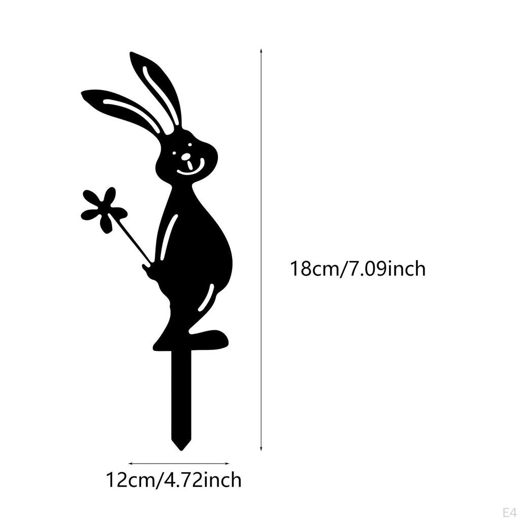 Decorative Garden Stake Metal Decoration Easy to Use Art Backyard for Outdoor