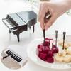 New 10pcs/set Creative Shape Piano Fruit Fork Creative Piano Keyboard Plastic Fork Kids Dessert Cake Forks Picks Bar Accessory