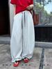 Korean Style Women's High Waist Wide Leg Sports Pants - Slimming Drape, 2026 Spring Collection