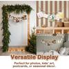 Wall Hanging Photo String with Clips, Office Cubicle Decor, Art Display for Kids Artwork, Boho Wooden Bead Garland Picture String with Clips, Kids