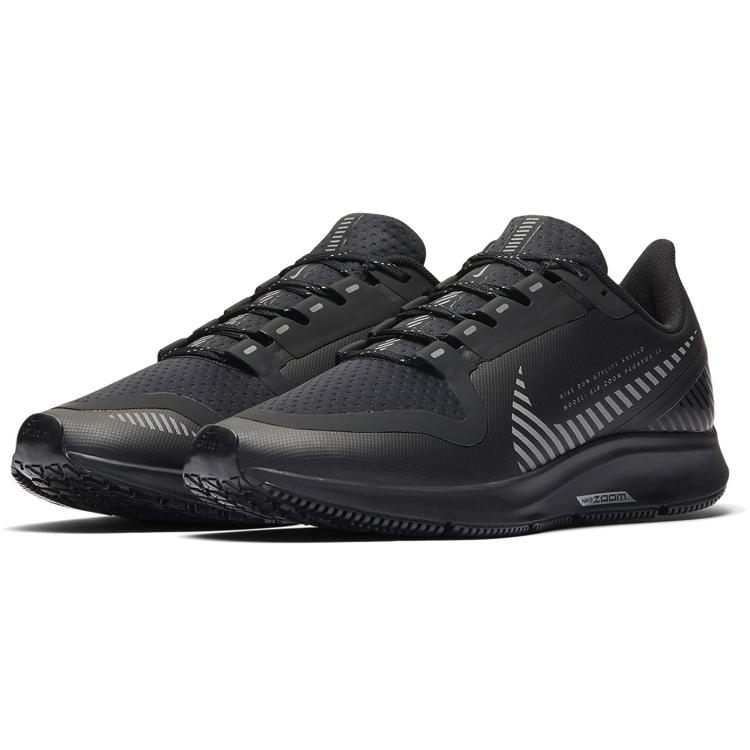 New Nike Air Zoom Pegasus 36 Shield Black Metallic Silver Women's AQ8006-001