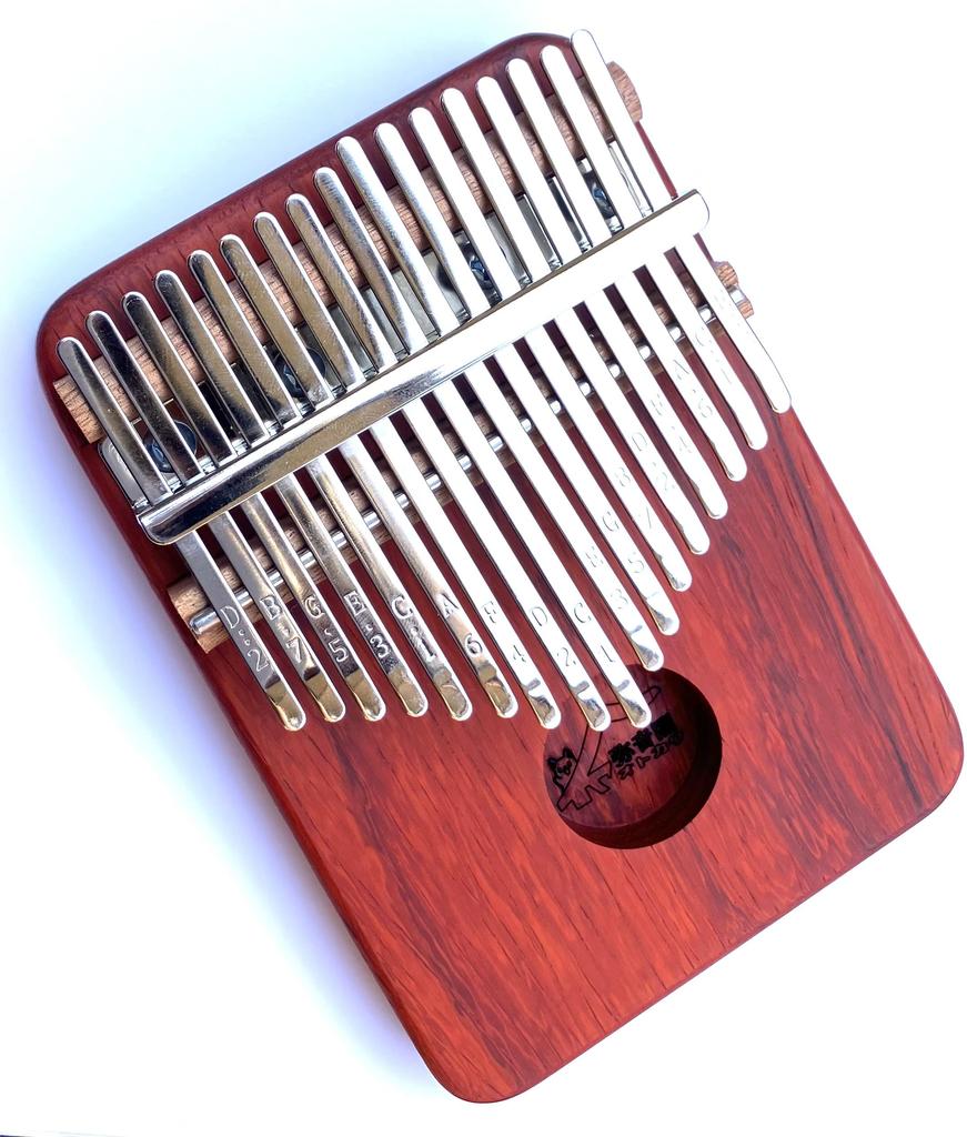 Black Walnut Red Solid Thumb Mini Mini Thumb Mini Kalimba Easy Instrument for Comes with Storage Bag of Solid Quince with Unique Red Yaonkaku, 17-note