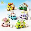 New Cute Pet Rocking Creative Interesting Food Travel Rv Car Building Blocks Toy Children'S Car Model Display Christmas Gift