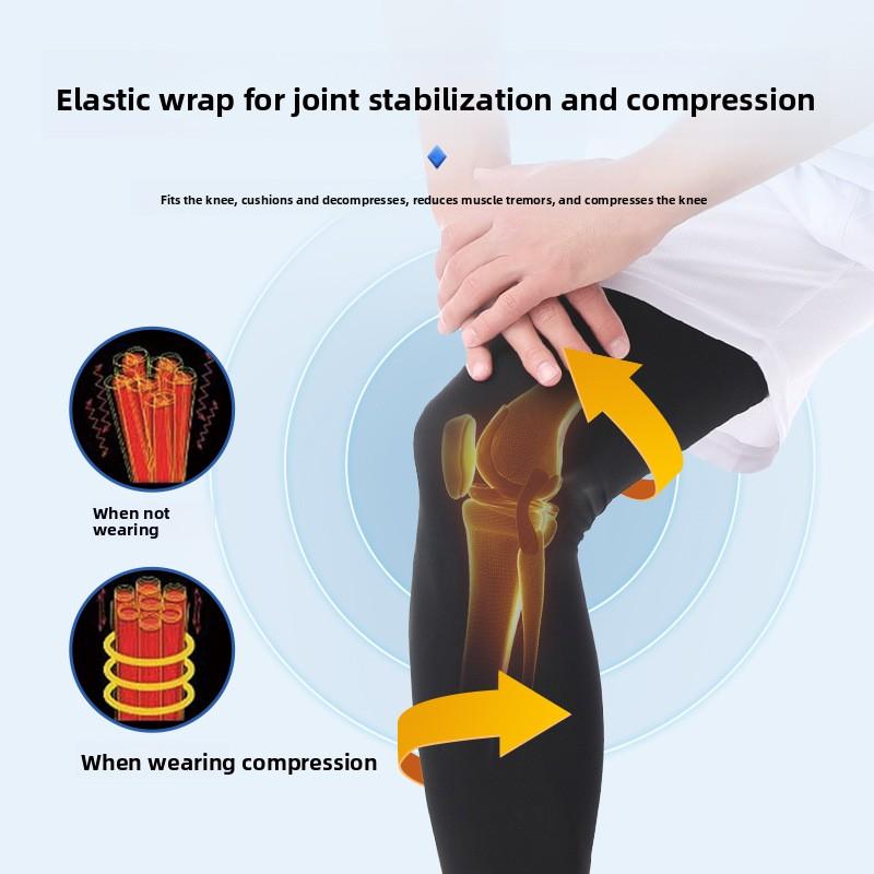 Genouillère de Sport Homme Chaleur Compression Protection Taille Couvre-Jambe Extérieur Basketball Football Course à Pied Équitation Protecteur