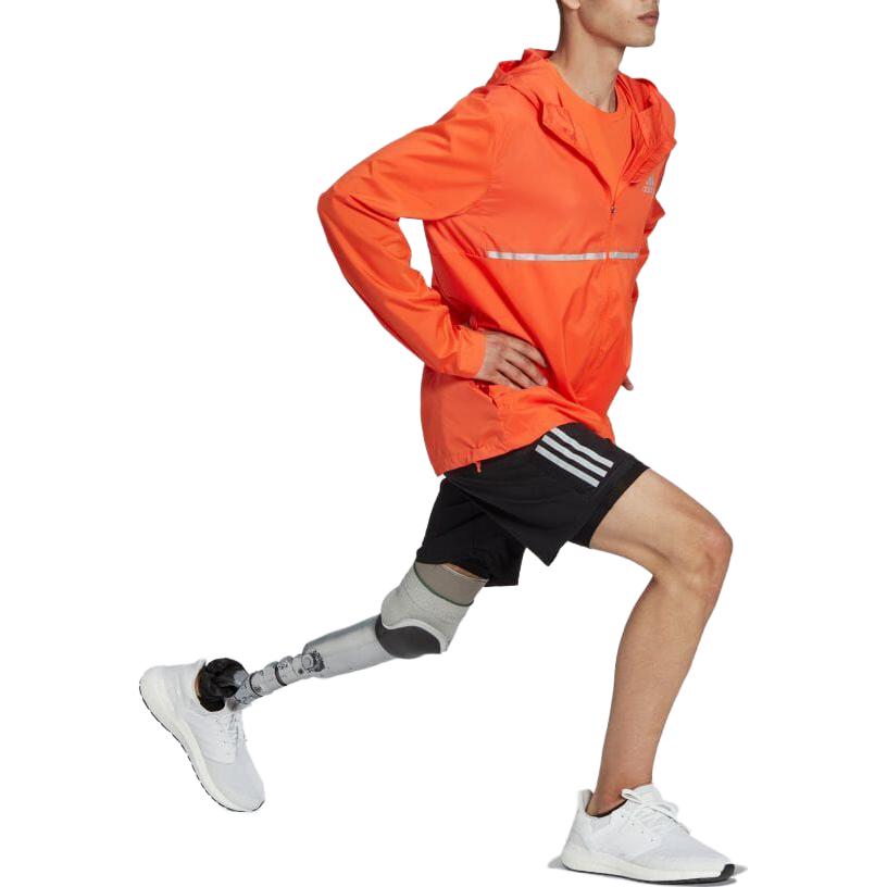 adidas Jackets Men's Orange Hooded Moderate Other HL3959