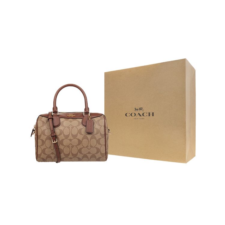 Coach Bennett 23 Borsa Boston in Pelle con Chiusura a Zip da Donna Marrone 32203-IME74