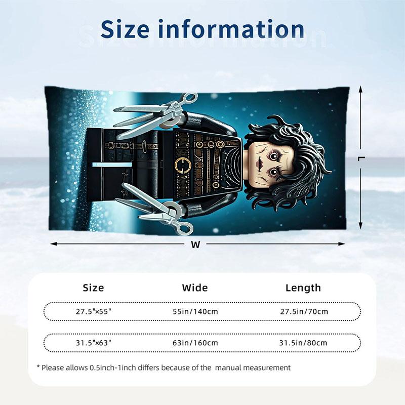 Large Beach Towel Quick Dry Absorbent Towel For Beach IndoorEdward Scissorhands