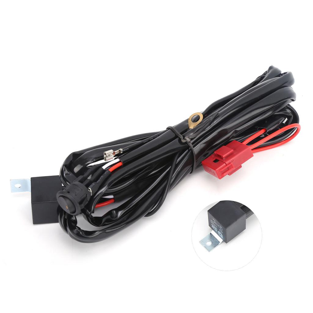 2m Switch Wiring Harness with DT Interface Water Resistance Black for LED Car Spotlights 40A 12V